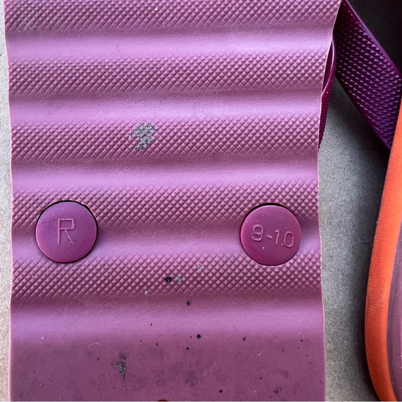 COACH Size 9/10 Women's Pink Striped SIG C ZAK Rubber Sandal Flip Flop - Picture 7 of 9